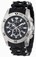 Invicta Black Dial Black Polyurethane With Silver Tone Pins Watch #0138 (Men Watch)