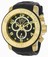 Invicta Sea Hunter Quartz Chronograph Day Date Black Polyurethane Watch # 0415 (Women Watch)