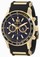 Invicta Aviator Quartz Chronograph Date Black Polyurethane Watch # 1237 (Men Watch)