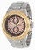 Invicta Rose Gold Tone Textured And Brown Border Dial Stainless Steel Watch #12372 (Men Watch)