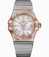 Omega 35mm Automatic Chronometer Silver Dial Rose Gold Case With Rose Gold And Stainless Steel Bracelet Watch #123.20.35.20.02.001 (Men Watch)