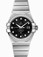 Omega 31mm Automatic Brushed Chronometer Black Dial White Gold Case, Diamonds With White Gold Bracelet Watch #123.55.31.20.51.001 (Women Watch)