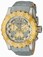 Invicta Reserve Quartz Chronograph Day Date Grey Leather Watch # 12484 (Men Watch)