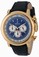 Invicta Blue Dial Blue Genuine Leather Watch #13057 (Men Watch)