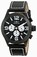 Invicta Black Dial Leather Watch #1430 (Men Watch)