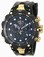Invicta Reserve Quartz Chronograph Date Black Rubber Watch # 1521 (Men Watch)