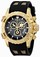 Invicta Specialty Quartz Chronograph Day Date Black Polyurethane Watch # 15857 (Men Watch)