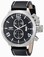 Invicta Corduba Quartz Chronograph Date Black Leather Watch # 17066 (Men Watch)