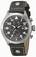 Invicta I Force Quartz Day Date Month Grey Leather Watch # 17103 (Men Watch)