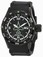 Invicta Aviator Quartz Black Dial Date Black Polyurethane Watch # 1763 (Men Watch)