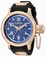 Invicta Russian Diver Quartz Blue Dial Date Black Polyurethane Watch # 17949 (Men Watch)