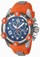 Invicta Quartz Chronograph Date Orange Polyurethane Watch # 17975 (Men Watch)