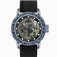 Invicta Black Skeleton Dial Fixed Blue And Silver-tone Band Watch #18601 (Men Watch)