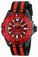 Invicta Oro Diver Quartz Analog Black and Red Nylon Watch # 18616 (Men Watch)