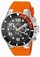 Invicta BQuartz Analog Day Date Orange Rubber Watch # 18738 (Men Watch)