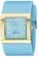 Invicta Angel Quartz Analog Light Blue Rubber Watch # 18810 (Women Watch)