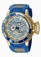 Invicta Corduba Quartz Analog Day Date Blue Polyurethane Watch # 18834 (Men Watch)