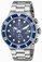 Invicta Blue Dial Stainless Steel Watch #18907 (Men Watch)