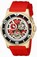 Invicta Reserve Quartz Chronograph Day Date Red Silicone Watch # 18949 (Men Watch)