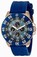 Invicta Pro Diver Chronograph Day Date Blue Polyurethane Watch # 18989 (Men Watch)