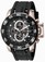 Invicta I Force Quartz Chronograph Date Black Polyurethane Watch # 19254 (Men Watch)