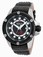 Invicta Speedway Quartz Black Dial GMT Date Black Leather Watch # 19298 (Men Watch)