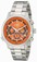 Invicta Orange Dial Stainless Steel Band Watch #19396 (Men Watch)