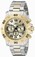 Invicta Gold Dial Stainless Steel Band Watch #19701 (Men Watch)