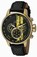 Invicta Black With Yellow Stripe Quartz Watch #19905 (Men Watch)