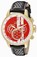 Invicta S1 Rally Quartz Red Dial Chronograph Black Leather Watch # 19907 (Men Watch)