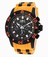 Invicta Pro Diver Quartz Chronograph Day Date Orange Polyurethane Watch # 20018 (Men Watch)