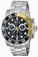 Invicta Black Dial Stainless Steel Band Watch #21553 (Men Watch)