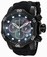 Invicta Venom Quartz Chronograph Day Date Black Silicone Watch # 22354 (Men Watch)