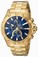 Invicta Blue Dial Stainless Steel Band Watch #22756 (Men Watch)