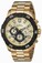 Invicta Pro Diver Gold Dial Chronograph Gold Tone Stainless Steel Watch # 22789 (Men Watch)