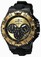 Invicta Exursion Quartz Chronograph Date Black Silicone Watch # 23046 (Men Watch)