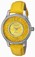 Invicta Angel Quartz Analog Crystal Bezel Yellow Leather Watch # 24587 (Women Watch)