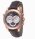 Omega 41mm Automatic Co-Axial Rattrapante Brown Dial Rose Gold Case With Brown Leather Strap Watch #4648.60.37 (Men Watch)