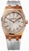 Audemars Piguet Quartz 18kt Rose Gold Silver Dial White Rubber Band Watch #67651OR.ZZ.D010CA.01 (Women Watch)