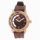 Invicta Brown Dial Fixed Brown And Rose Gold Ion-plated Band Watch #7465 (Men Watch)