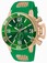 Invicta Corduba Quartz Multifunction Dial Green Silicone Watch # 80310 (Men Watch)