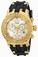 Invicta Subaqua Quartz Chronograph Date Black Polyurethane Watch # 80412 (Men Watch)