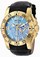 Invicta Exursion Quartz Chronograph Day Date Black Leather Watch # 80674 (Men Watch)