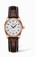 Longines Automatic Whie Dial 18 ct Rose Gold Case With Brown Leather Strap Watch #L2.257.8.78.3 (Women Watch)