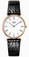 Longines Quartz 18k Rose Gold Tone White Roman Numeral Dial Black Alligator Leather Band Watch #L4.709.1.11.2 (Men Watch)