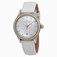 Maurice Lacroix Quartz Mother of Pearl Dial Diamond Bezel White Leather Watch # LC1026-PVY21-170 (Women Watch)