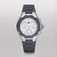 Michele Battery Operated Quartz Stainless Steel White Enamel Dial Dark Grey Rubber Band Watch #MWW12F000037 (Women Watch)