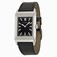 Jaeger LeCoultre Manual Wind Polished Stainless Steel Black Dial Crocodile Black Leather Band Watch #Q2788570 (Men Watch)