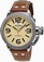 TW Steel Beige Dial Fixed Stainless Steel Band Watch #TWA952 (Men Watch)