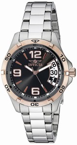 Invicta Black Dial Stainless Steel Band Watch #0090 (Women Watch)